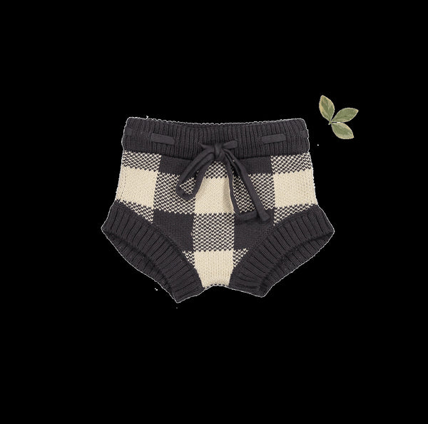 the-gingham-knit-bloomer-steel Lovely Littles - Sophia's StyleKnit Bloomer-1